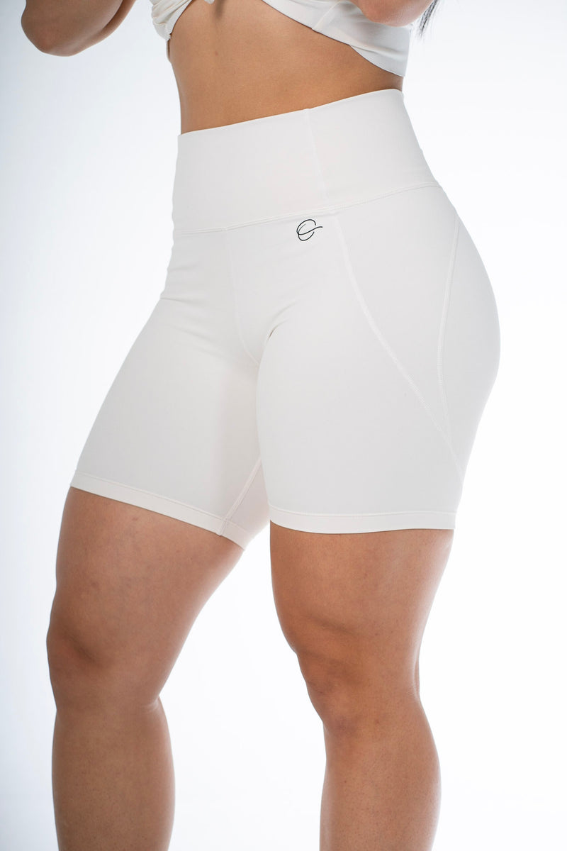 White biker shorts online cotton